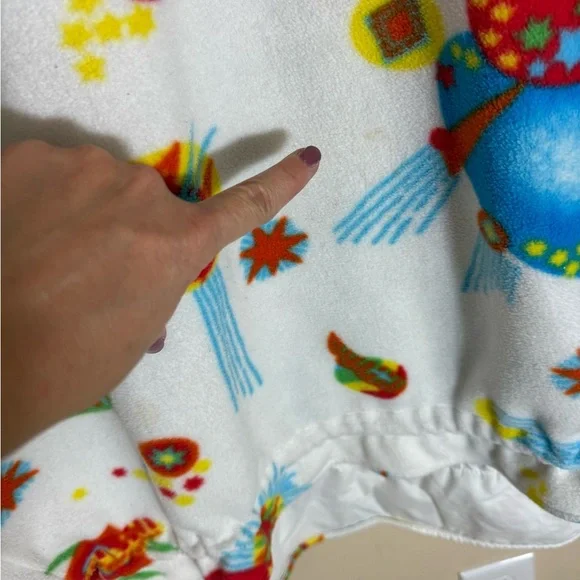 Conte Of Florence Vintage Fleece Italy retro kitschy space print men’s size L - Picture 8 of 11